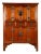 Chinese Qing Dynasty 19th Century Accordion Doors Cabinet with Three Drawers For Sale