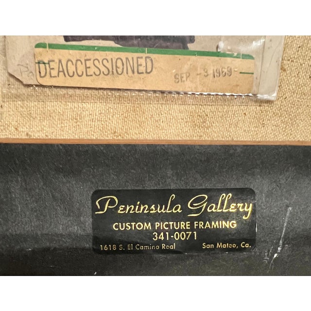 Boris Deutsch, 1947 Expressionist Oil Painting Flute Player Musician Boris Deutsch WPA Artist, 1947, Framed For Sale - Image 10 of 11