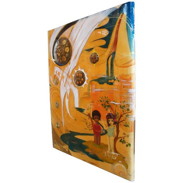 """Enameled Flavor"" mixed media, glass, resin and oil on wood, surrealism / expressionism. This piece was exhibited in...