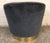 Mid-Century Modern Blue Corduroy Barrel Swivel Chair and Ottoman For Sale - Image 4 of 13