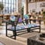 Wood Italian Postmodern Sofa in Black Lacquered Walnut, 1980s For Sale - Image 7 of 10