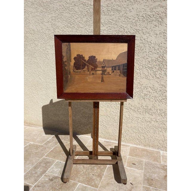 Artist: Charles Spindler (1865-1938) Period: 20th century Style: Other Style Condition: Good condition Material: Marquetry...