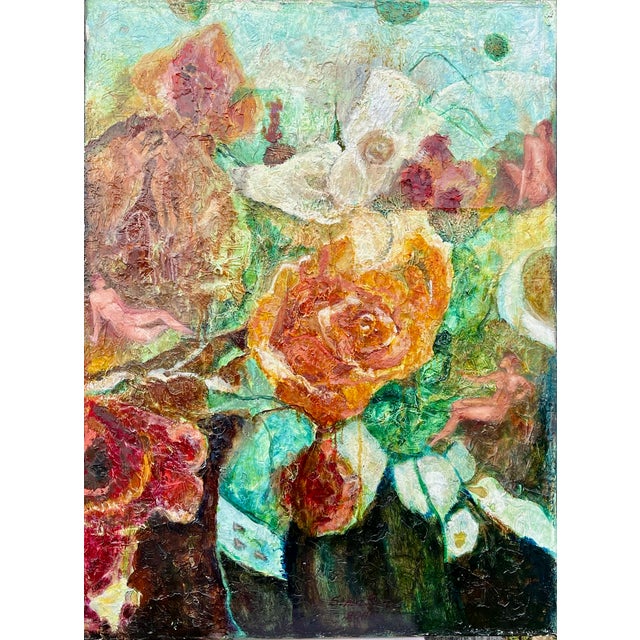 " Garden Nymphs" Original Oil Painting by Sonia Gold For Sale - Image 4 of 15