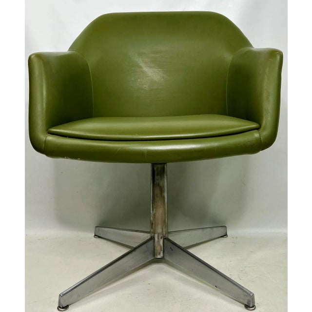 Vintage 1970's Green Steelcase Armchair For Sale - Image 12 of 12