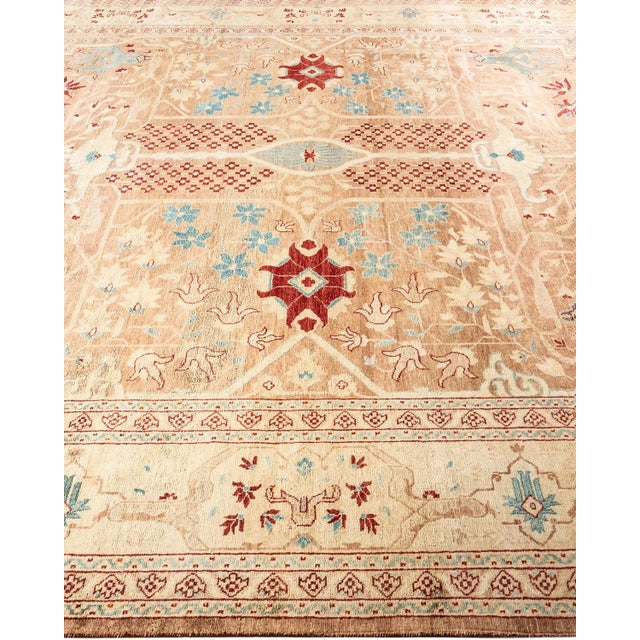 Solo Rugs Eclectic Hand Knotted Area Rug, Yellow - 9' 0" x 11' 10" For Sale - Image 4 of 9