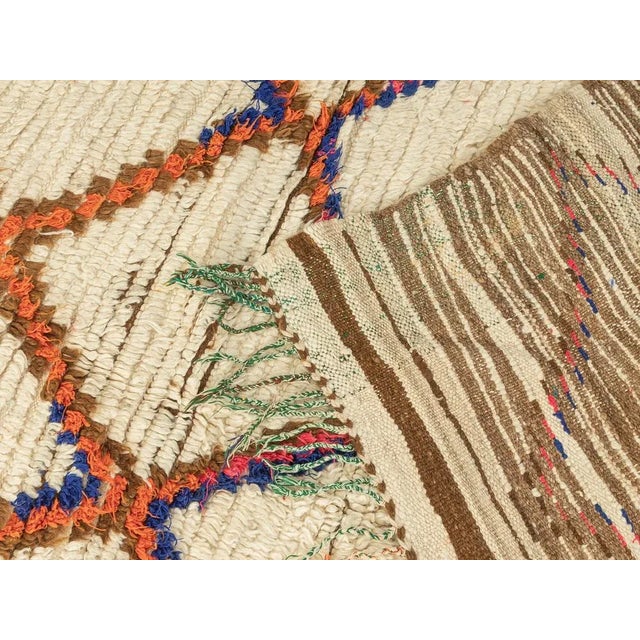 Beige Vintage Azilal Berber Rug For Sale - Image 8 of 11