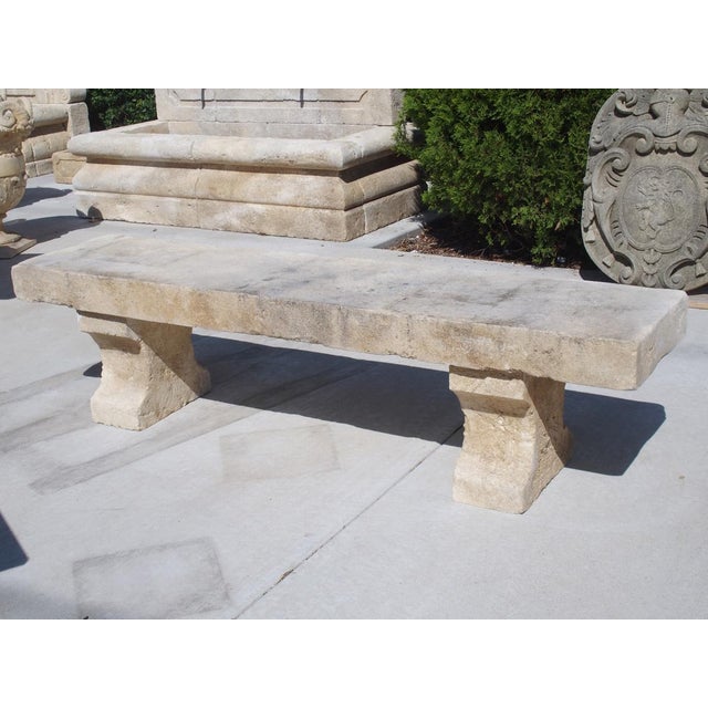 Carved Limestone Park Bench From Provence France Chairish