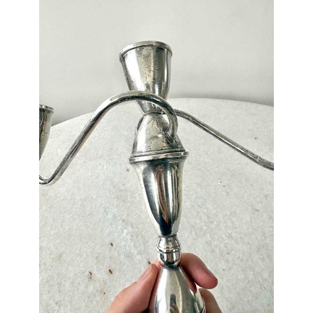 Antique Sterling Silver Candle Opera For Sale - Image 4 of 8