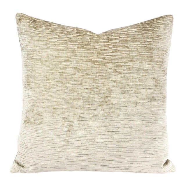 Pindler Foreland in Dove Texture Chenille Pillow Cover For Sale