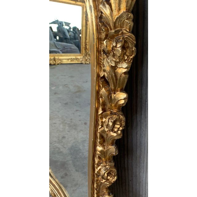 Early 20th French Empire Period Carved Gilt Wood Mirror For Sale In Miami - Image 6 of 9