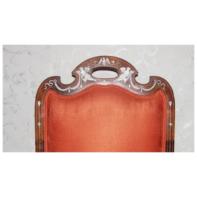 Italian Set of Four 4 Antique Italian Inlaid Rosewood Side Chairs Circa 1830 For Sale - Image 3 of 12