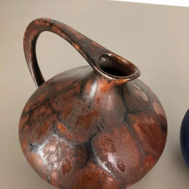 German 313 Pottery Vases by Kurt Tschörner for Ruscha, 1960s, Set of 2 For Sale - Image 6 of 15