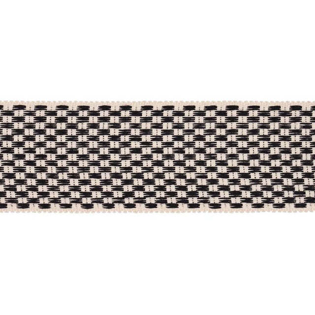 Contemporary Sample - Schumacher Crawford Check Tape Wide in Basalt For Sale - Image 3 of 3