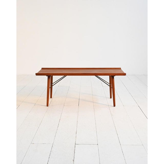 Danish Coffee Table attributed to Børge Mogensen for Søborg Møbler, 1950s For Sale - Image 3 of 12