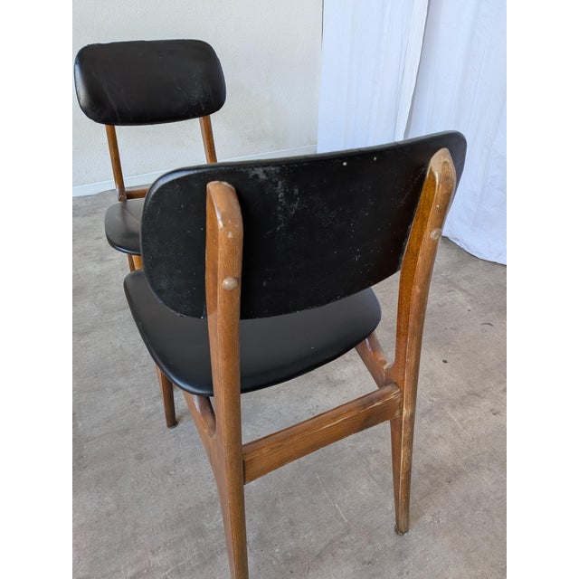 1970s Vintage Dining Chair in Black Leather from Stol Kamnik, 1970s For Sale - Image 5 of 18