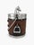 English Equestrian Horse Ice Bucket in Dark Brown Faux Leather, 1970s For Sale - Image 3 of 8