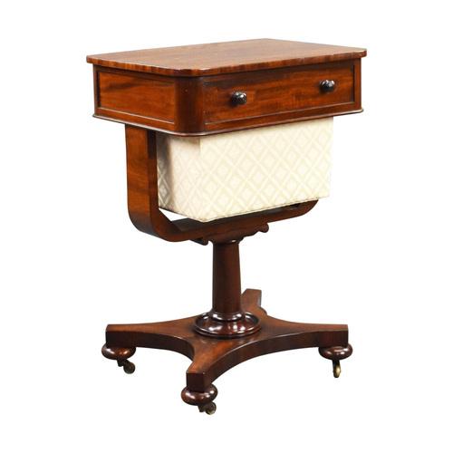Brown William IV Mahogany Work Table, 1830s For Sale - Image 8 of 8