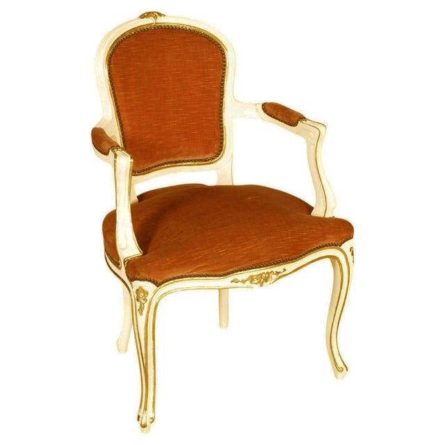 20th Century Louis XV Venetian Ivory Lacquered and Gilt Armchair from Testolini & Salviati, Italy, 1930s For Sale - Image 11 of 11