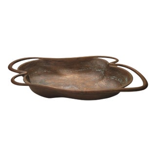 Early 20th Century Bronze Ikebana Planter Dish Signed For Sale