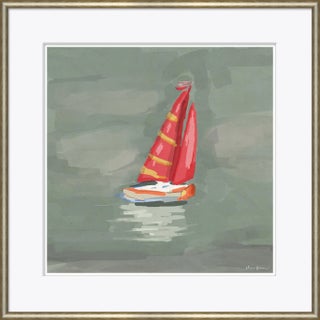 Red Sloop By Dana Gibson, Framed Art Print For Sale