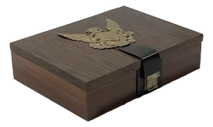 Vintage West Germany Rosewood & Brass Jewelry Box Storage Organizer Men’s Gift Trinket Box, Circa 60s