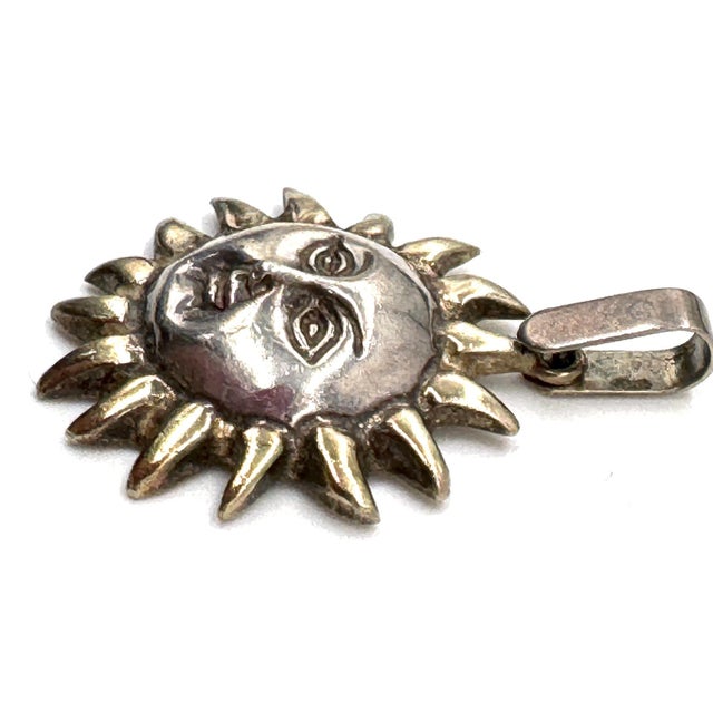 Sergio Bustamante Sterling Silver & Gilt Sun Face Pendant Limited Edition 6/99 For Sale - Image 13 of 18