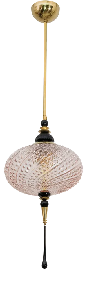 Blown Murano Glass and Brass Pendant Lamp, 2000