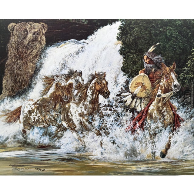 "SPIRIT of GRIZZLEY CREEK" BY Judy Larson 1994 Signed/Numbered Edition 430/2500 This is an limited edition horizontal...