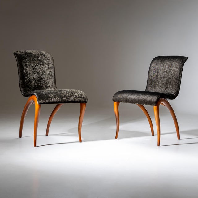 Modern Pair of "Anxie" Side Chairs by Maurizio Marconato & Terry Zappa for Porada For Sale - Image 3 of 10