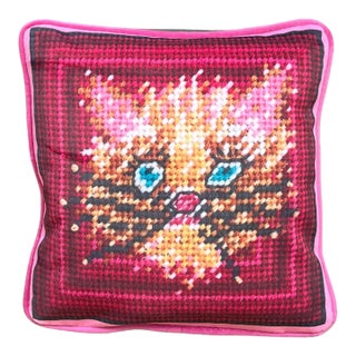 Velvet "Choupette Lagerfield" Custom Made Pillow, Original For Sale