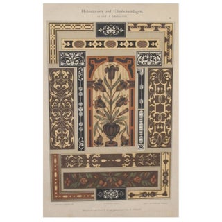 Colorful Decorator Sheet - Tulips C.1900 For Sale