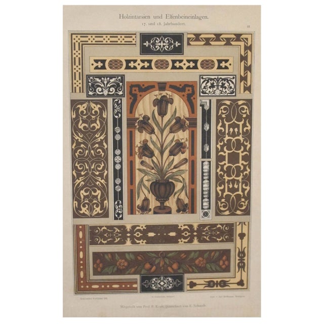 Colorful Decorator Sheet - Tulips C.1900 For Sale