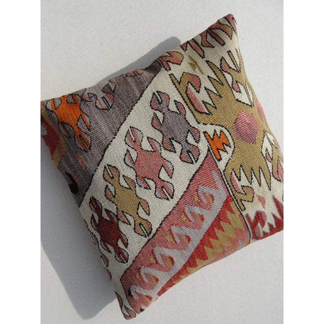 Textile Kilim Rug Pillow For Sale - Image 7 of 11
