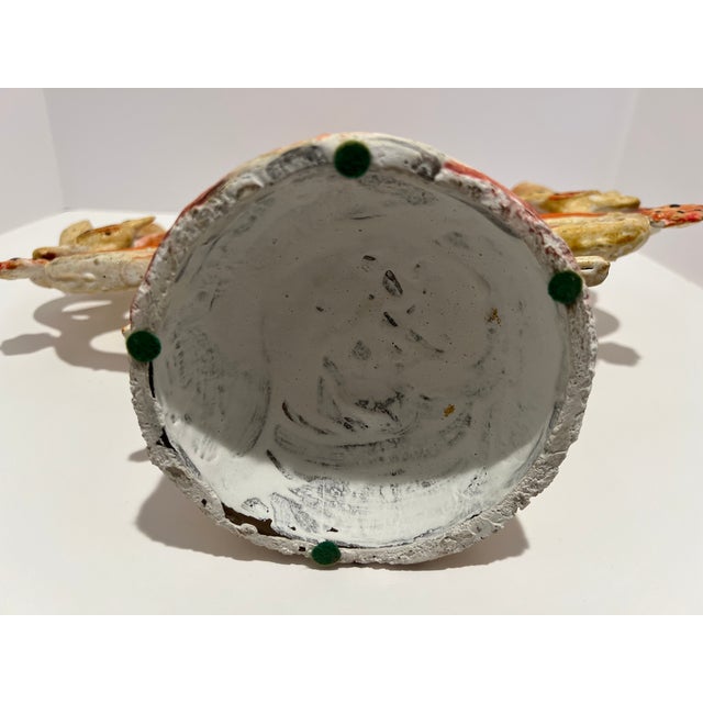 1970s Vintage Handmade Mexican Folk Art Ceramic Candelabra Candle Tree Birds Rabbits For Sale - Image 5 of 12