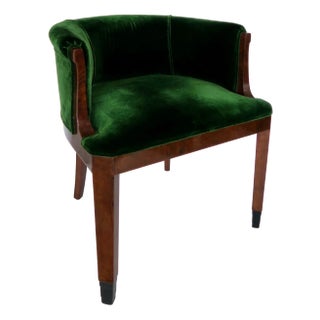 Vintage Art Deco Corbeille Seat in Thuja and Black Lacquered Details, 1932 For Sale