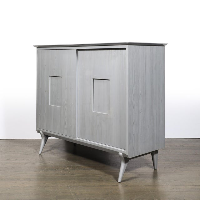 Mid-Century Modern Silver Cerused Oak Gentleman's Chest by John Stuart Inc. For Sale - Image 10 of 18