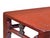 Distressed Reddish Brown Trapezoidal Geometric Lattice Panel Console Table For Sale - Image 10 of 13