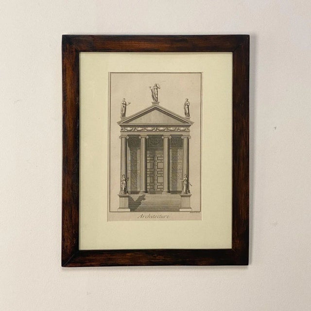 Grand Tour Original Neoclassical Engraving, Italy Circa 1780 For Sale In San Francisco - Image 6 of 6