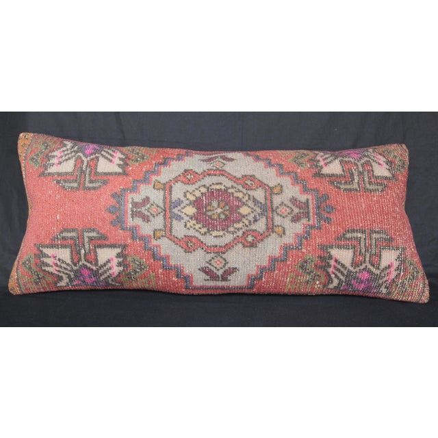 Red Contemporary Handmade Vintage Tribal Pillow Cover For Sale - Image 8 of 12