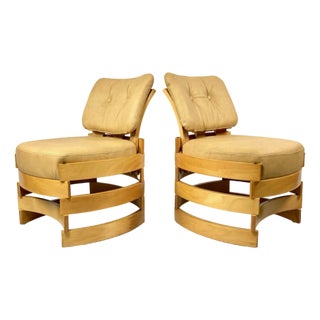Set of Polish Club Chairs Rondo attributed to Romuald Ferens, 1970s For Sale
