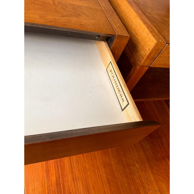 Mid 20th Century Founders Mid Century Teak Side Tables With Hidden Drawers For Sale - Image 9 of 12