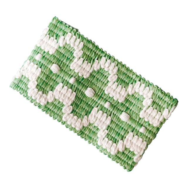 Summer in Crete 2.5" Tape Trim Barbados Green Sample For Sale
