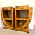 Wood Art Deco Style Burr Walnut Bedside Tables with Drawers, Set of 2 For Sale - Image 7 of 11