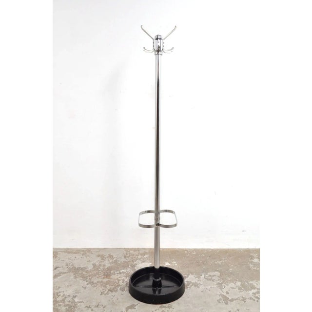 Black Floor Coat Rack with Umbrella Stand, 1960s For Sale - Image 8 of 9