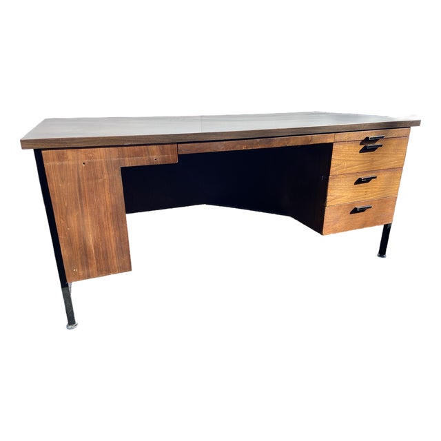 Vintage Mid Century Modern Executive Desk For Sale