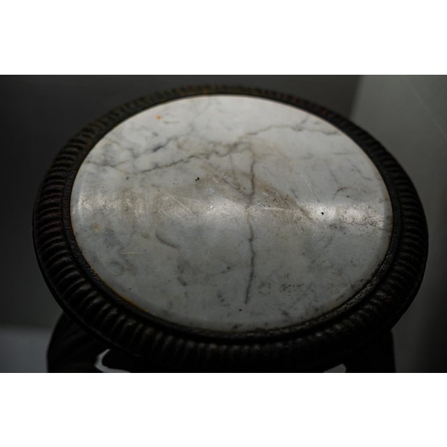 Antique Victorian Cast Iron and Marble Tables For Sale - Image 9 of 10