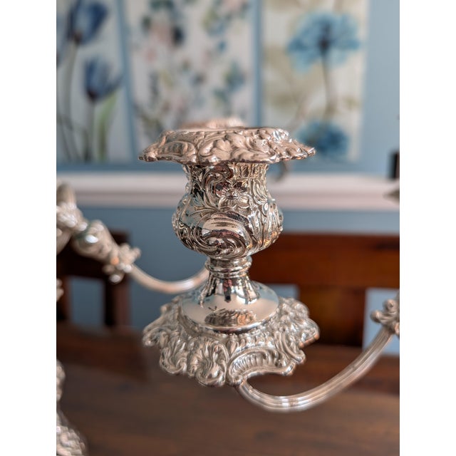 Barker Ellis 1930-40's 5 Arm Candelabra Pair. For Sale - Image 17 of 17
