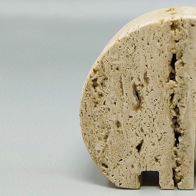 1970s Large Vintage Travertine Elephant Sculpture by Enzo Mari for F.lli Mannelli, 1970s For Sale - Image 5 of 7