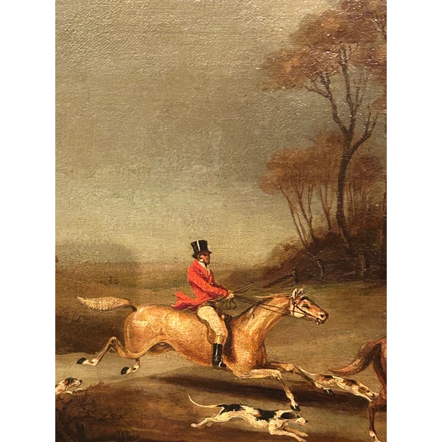 Vintage Hunt Scene Paintings - A Pair For Sale - Image 10 of 12