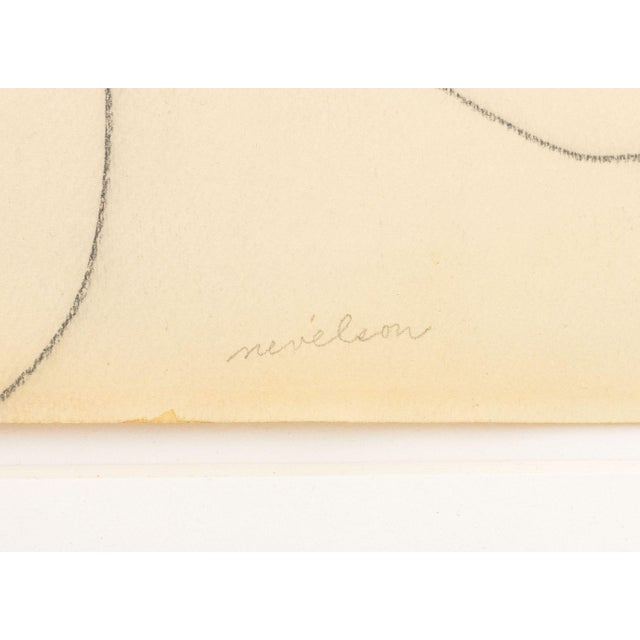 Louise Nevelson Louise Nevelson Female Nude Figures Pencil and Ink For Sale - Image 4 of 5